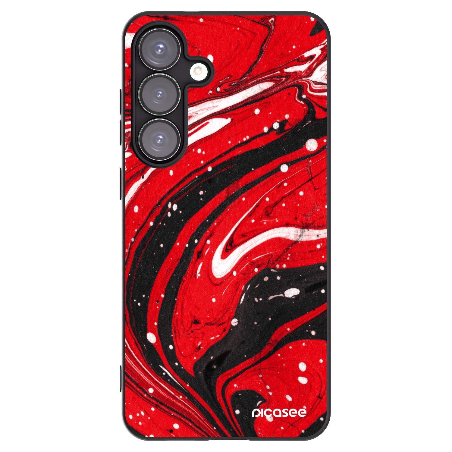 Picasee husă neagră din silicon pentru Samsung Galaxy S25+ 5G - Red black