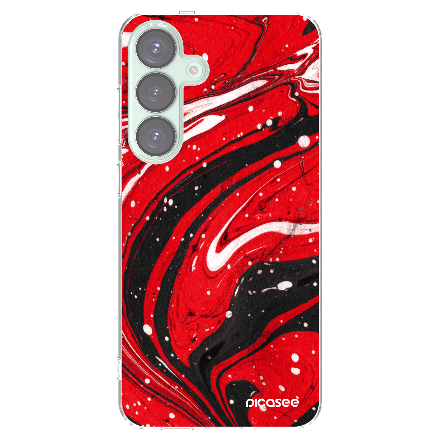 Picasee husă transparentă din silicon pentru Samsung Galaxy S25+ 5G - Red black