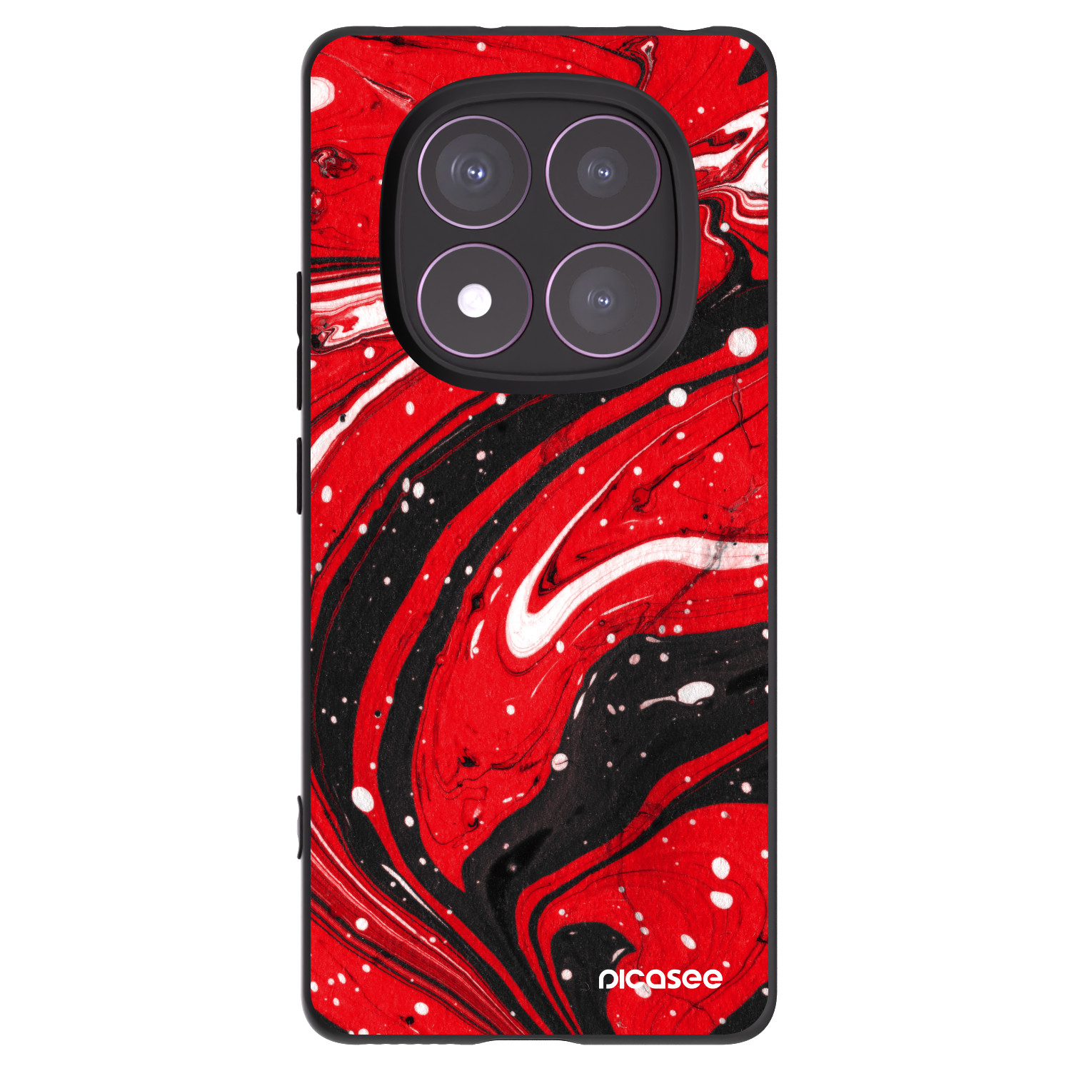 Picasee husă neagră din silicon pentru Xiaomi Redmi Note 14 Pro 4G - Red black