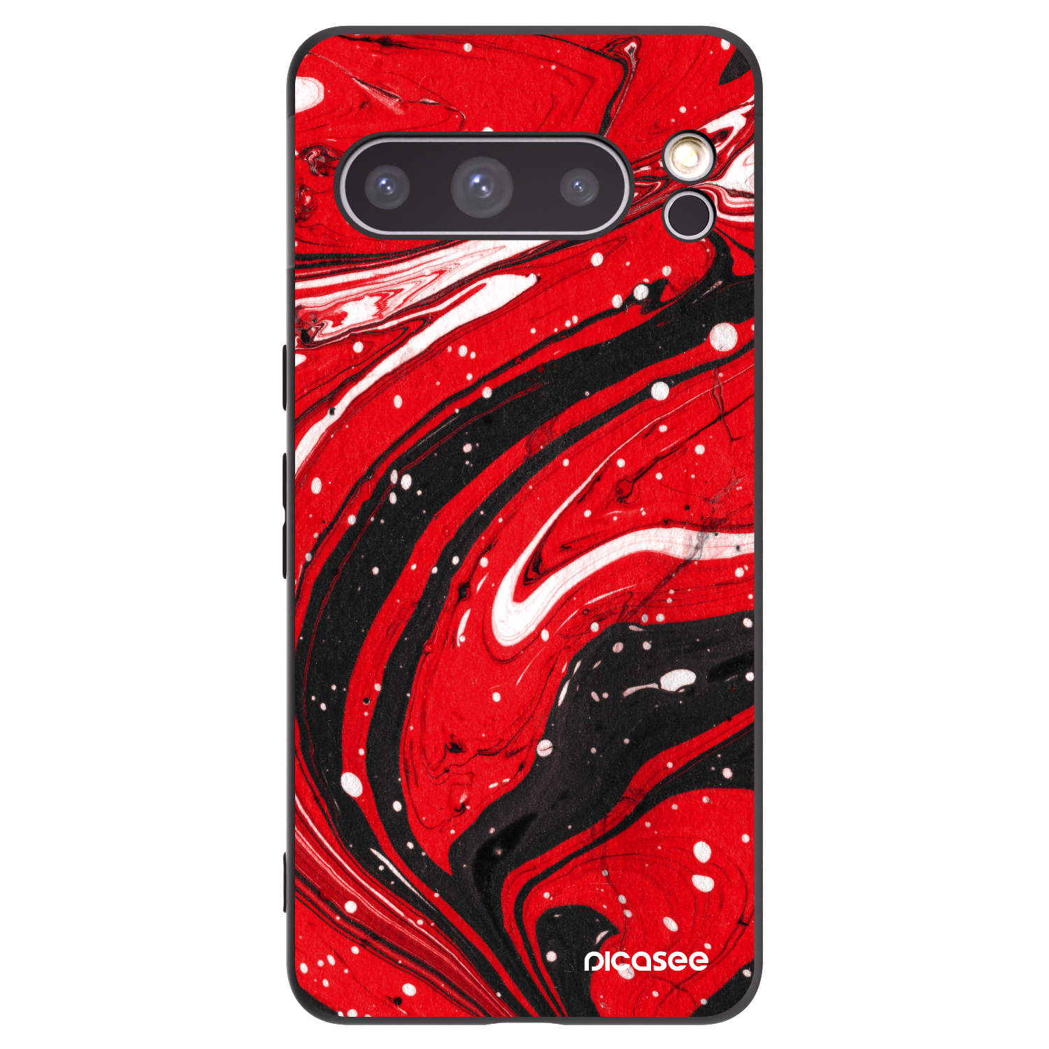 Picasee husă neagră din silicon pentru Google Pixel 8 Pro - Red black