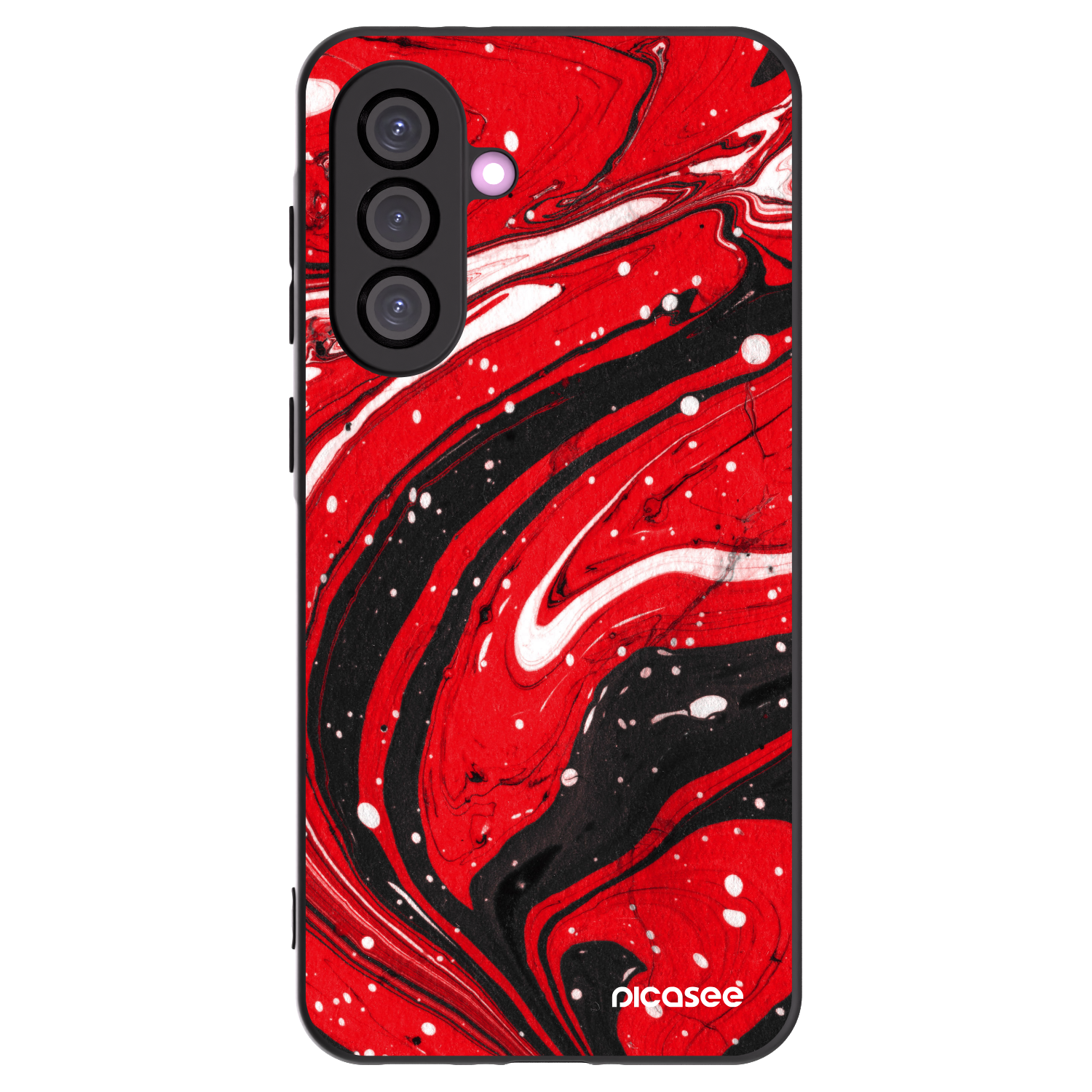 Picasee husă neagră din silicon pentru Samsung Galaxy A36 5G - Red black