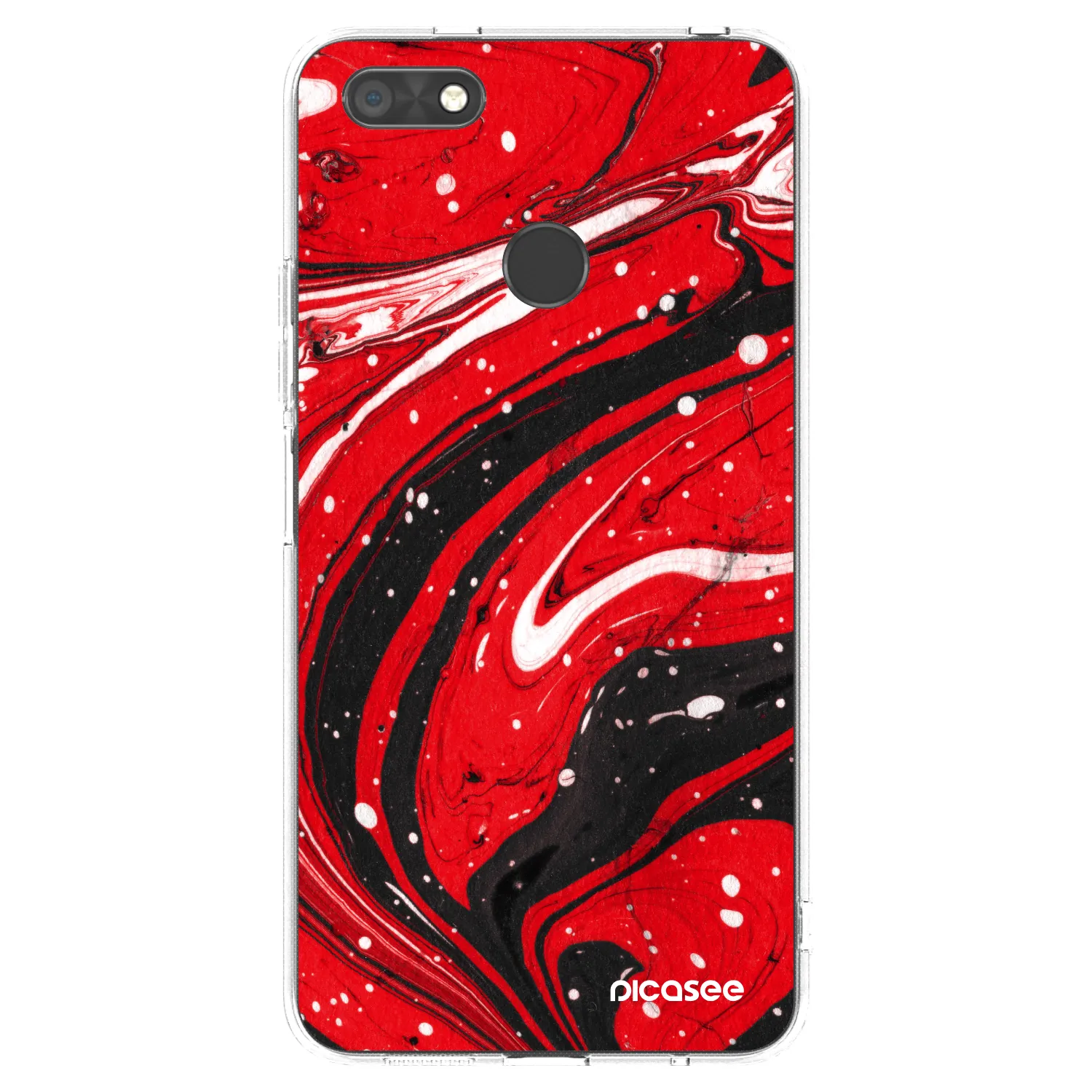 Picasee husă transparentă din silicon pentru Huawei P9 Lite Mini - Red black