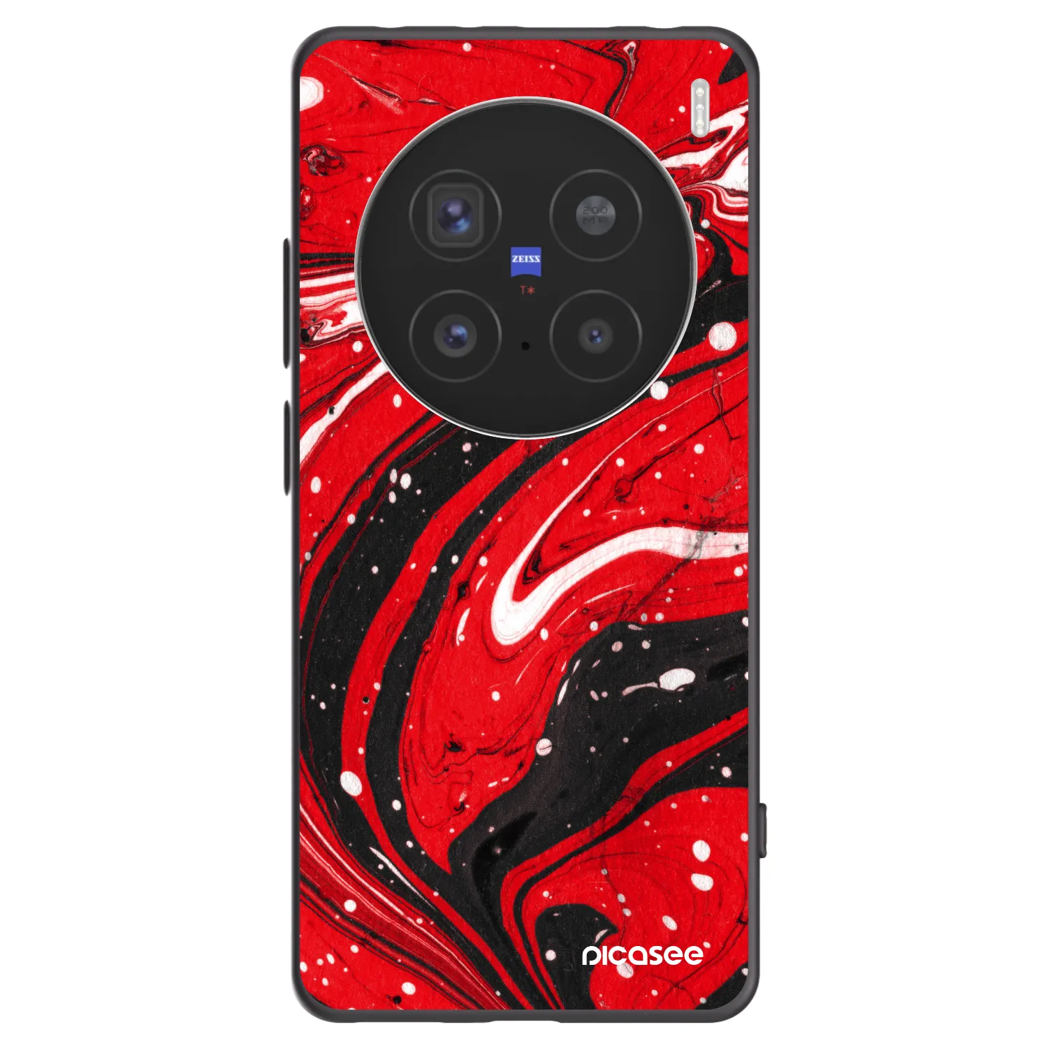 Picasee husă neagră din silicon pentru Vivo X200 Pro - Red black