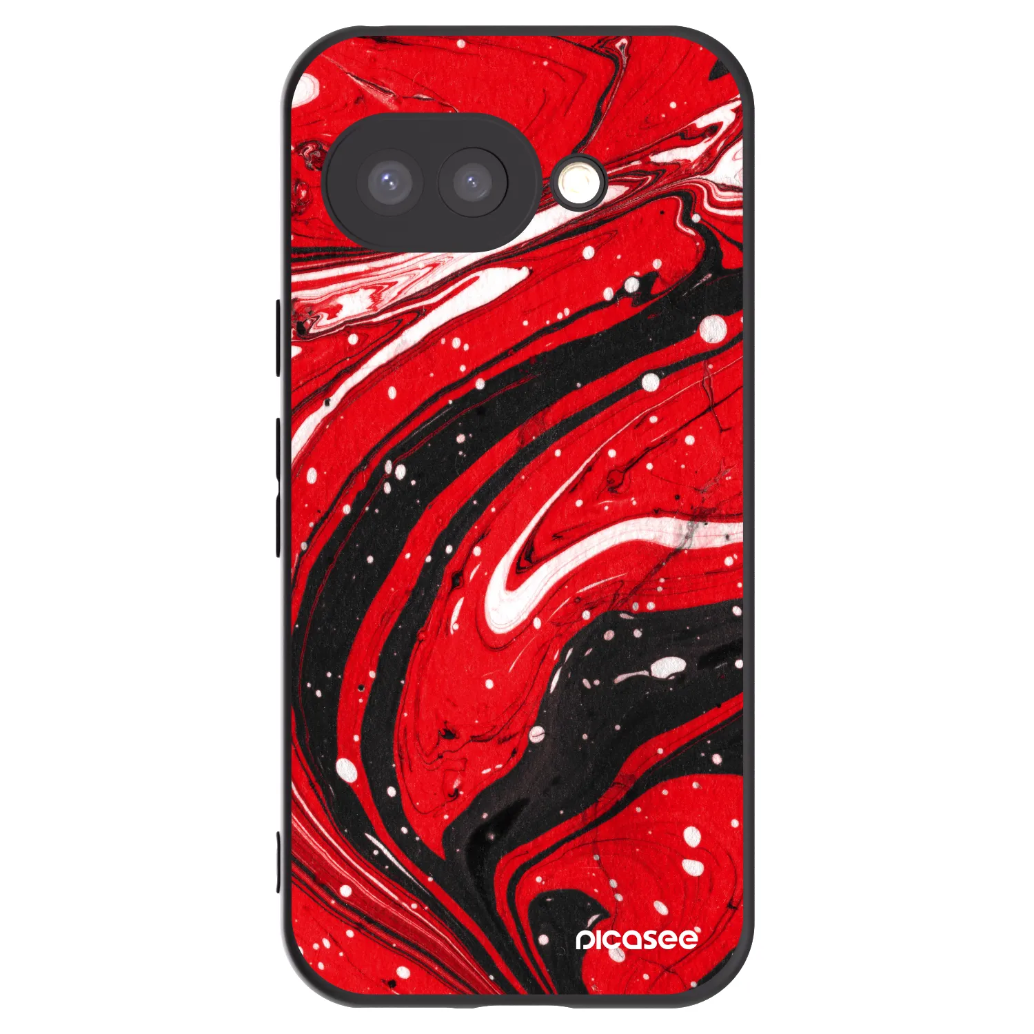 Picasee husă neagră din silicon pentru Google Pixel 9a - Red black