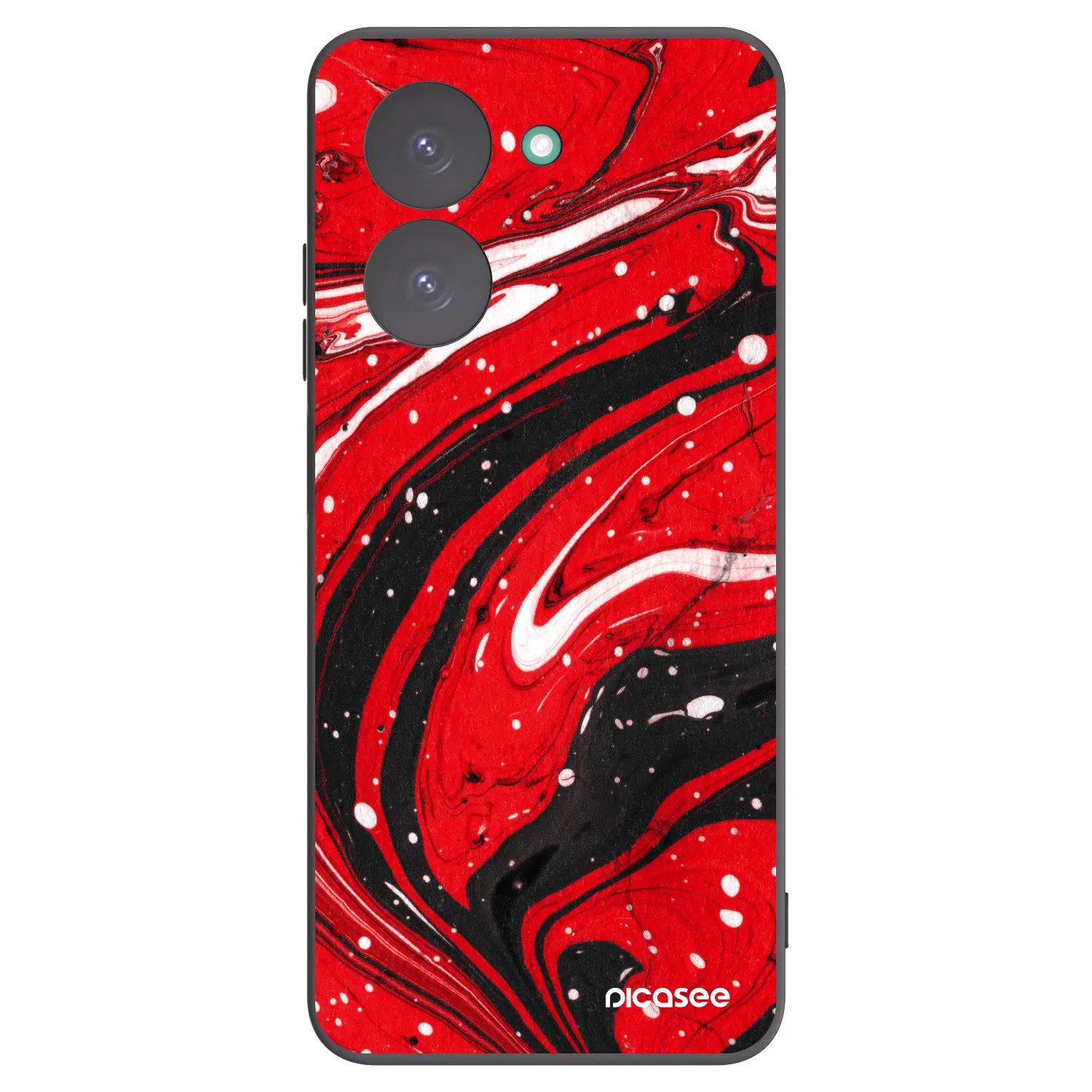Picasee husă neagră din silicon pentru Xiaomi Redmi A5 - Red black