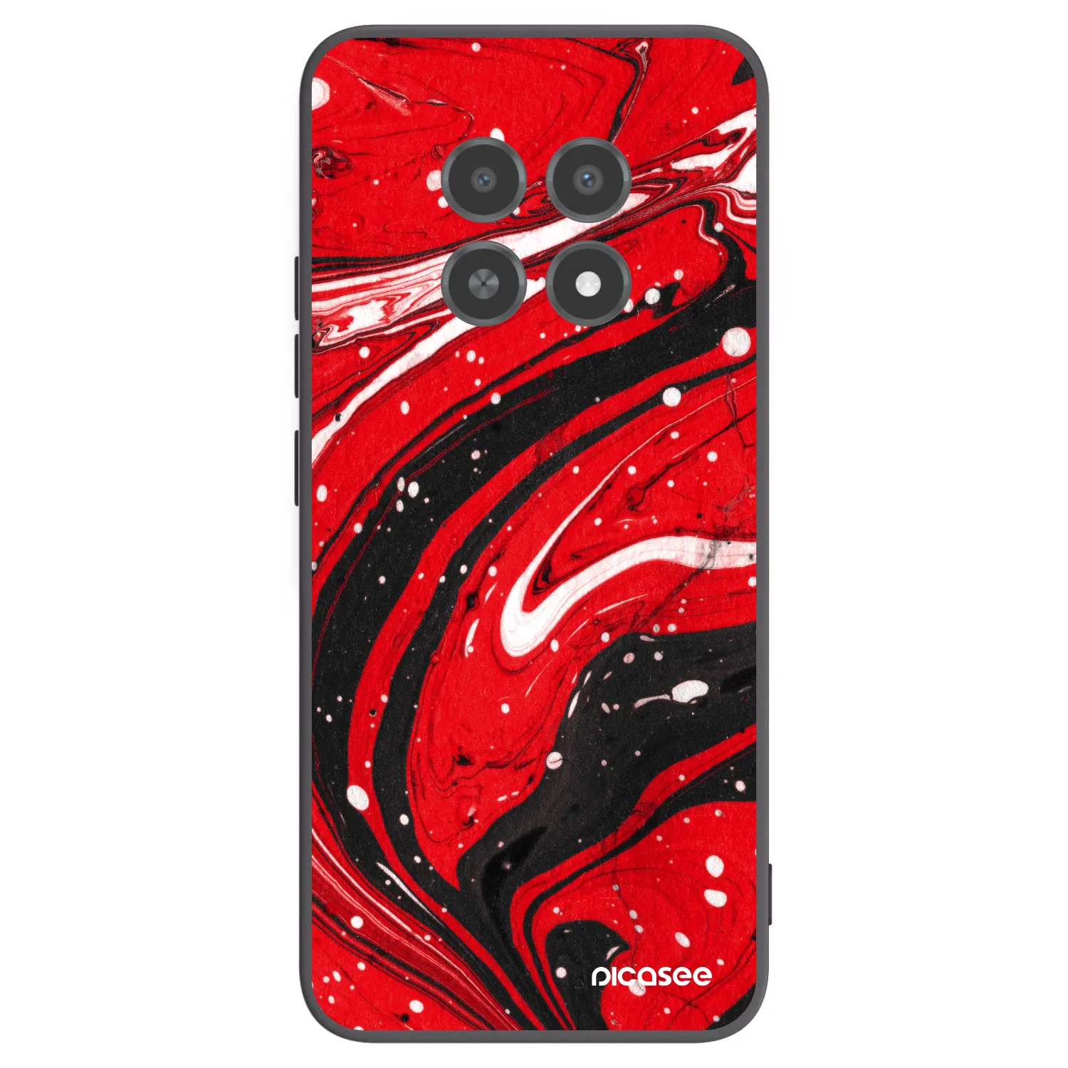 Picasee husă neagră din silicon pentru Realme 12X - Red black