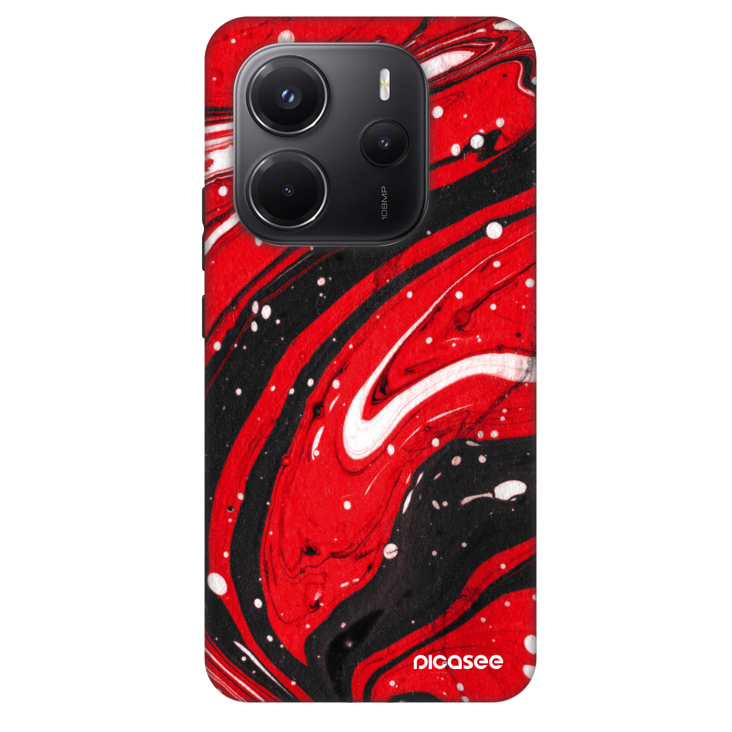 Picasee Fashion Case pentru Xiaomi Redmi Note 14 5G - Red black