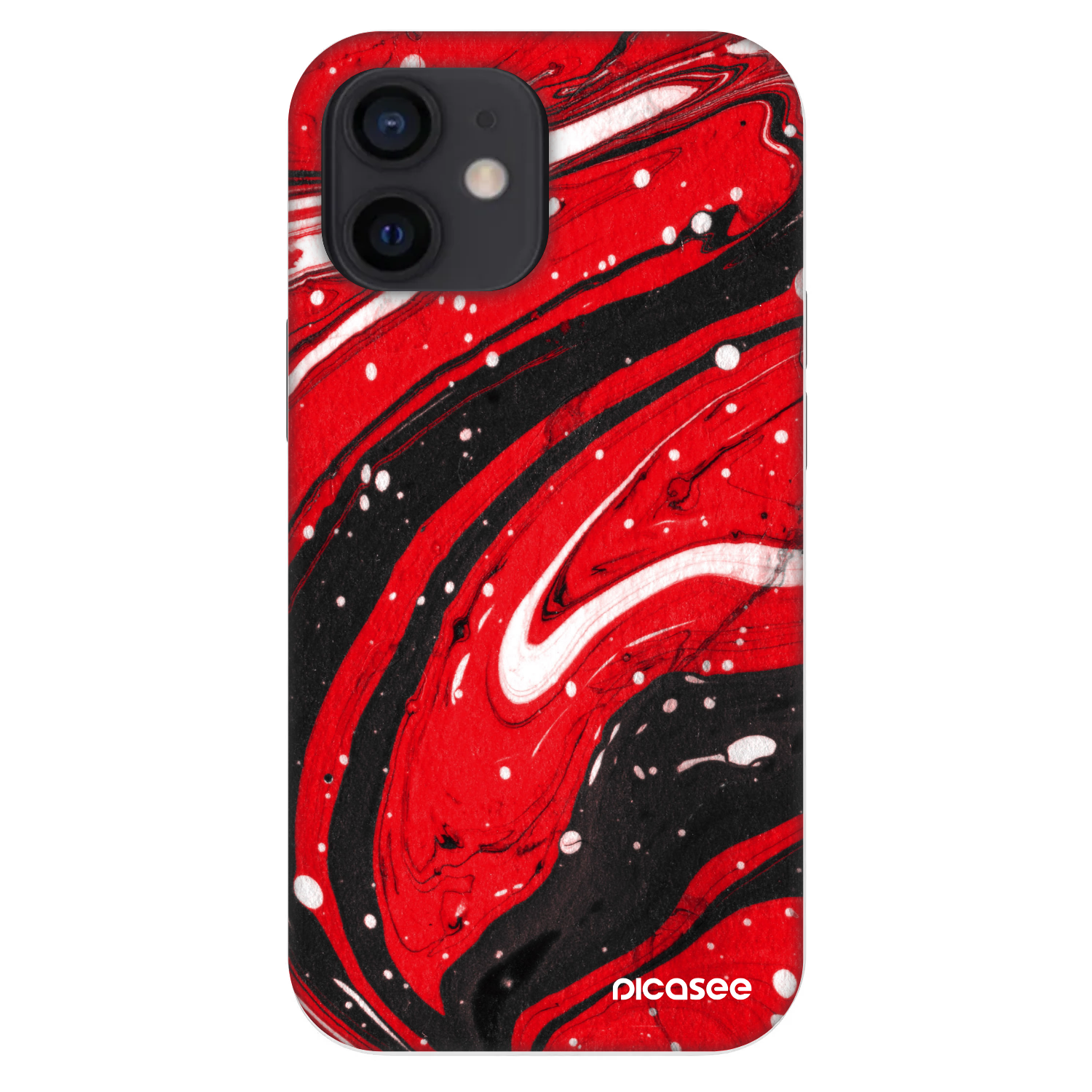 Picasee Fashion Case pentru Apple iPhone 12 mini - Red black