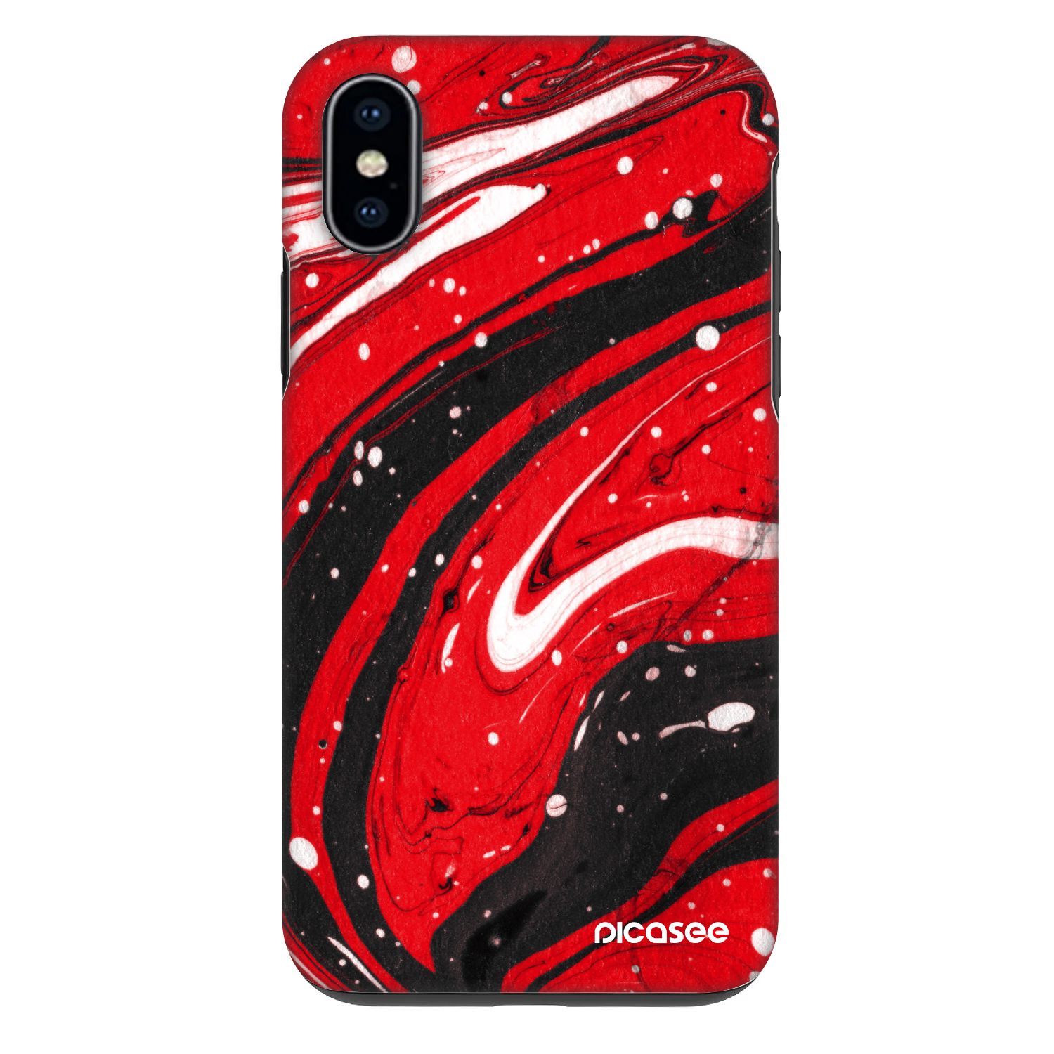 Picasee Fashion Case pentru Apple iPhone X/XS - Red black