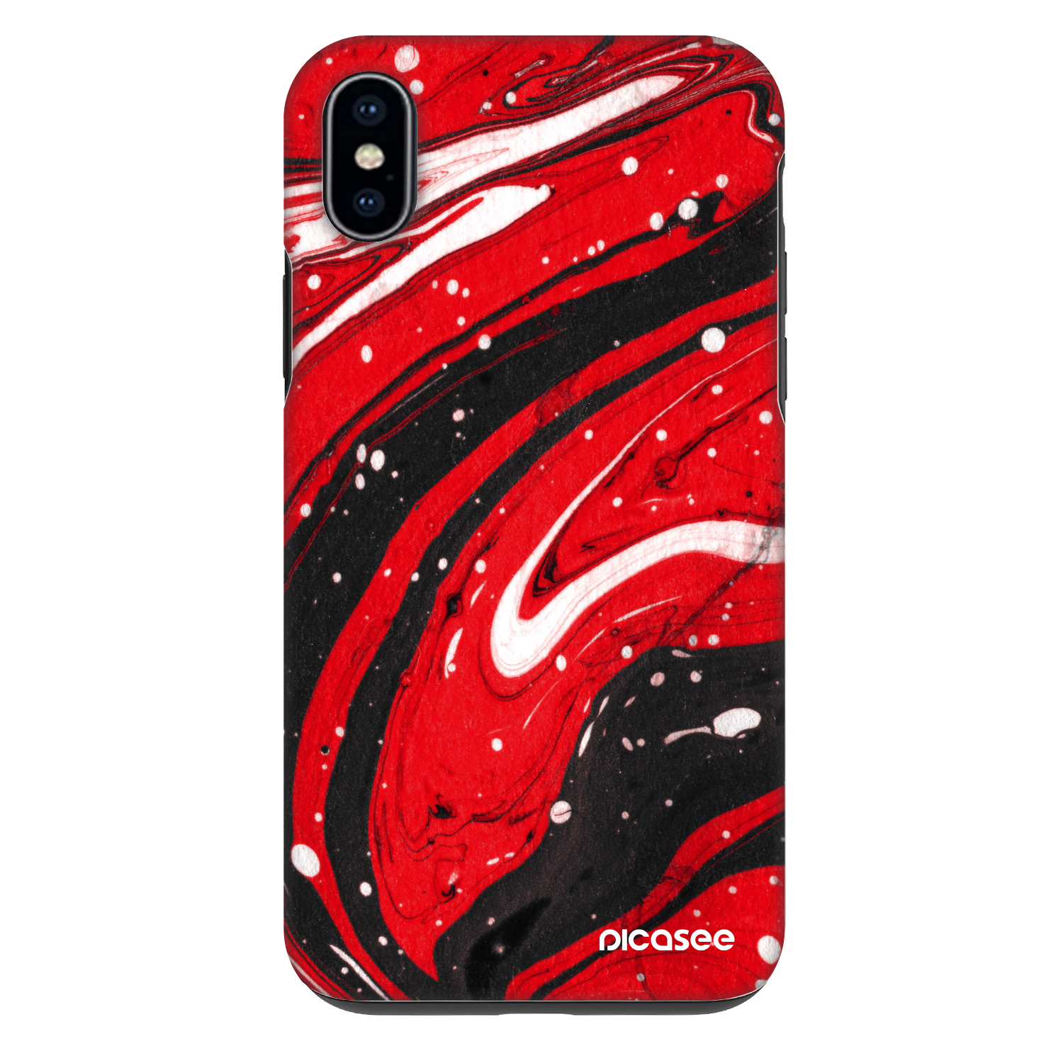 Picasee Fashion Case pentru Apple iPhone XS Max - Red black