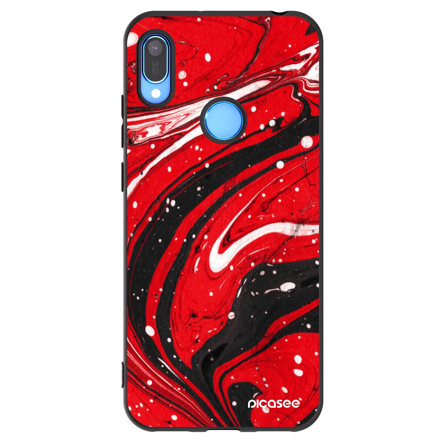 Picasee husă neagră din silicon pentru Huawei Y6 2019 - Red black