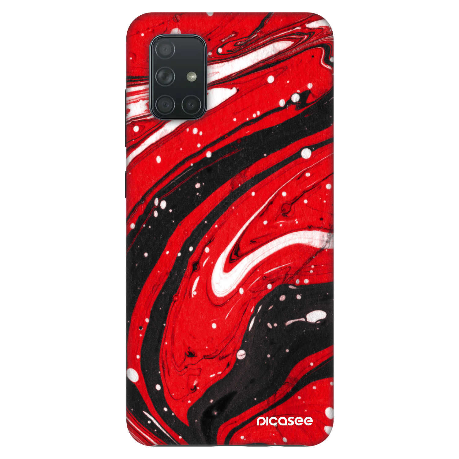 Picasee Fashion Case pentru Samsung Galaxy A71 A715F - Red black