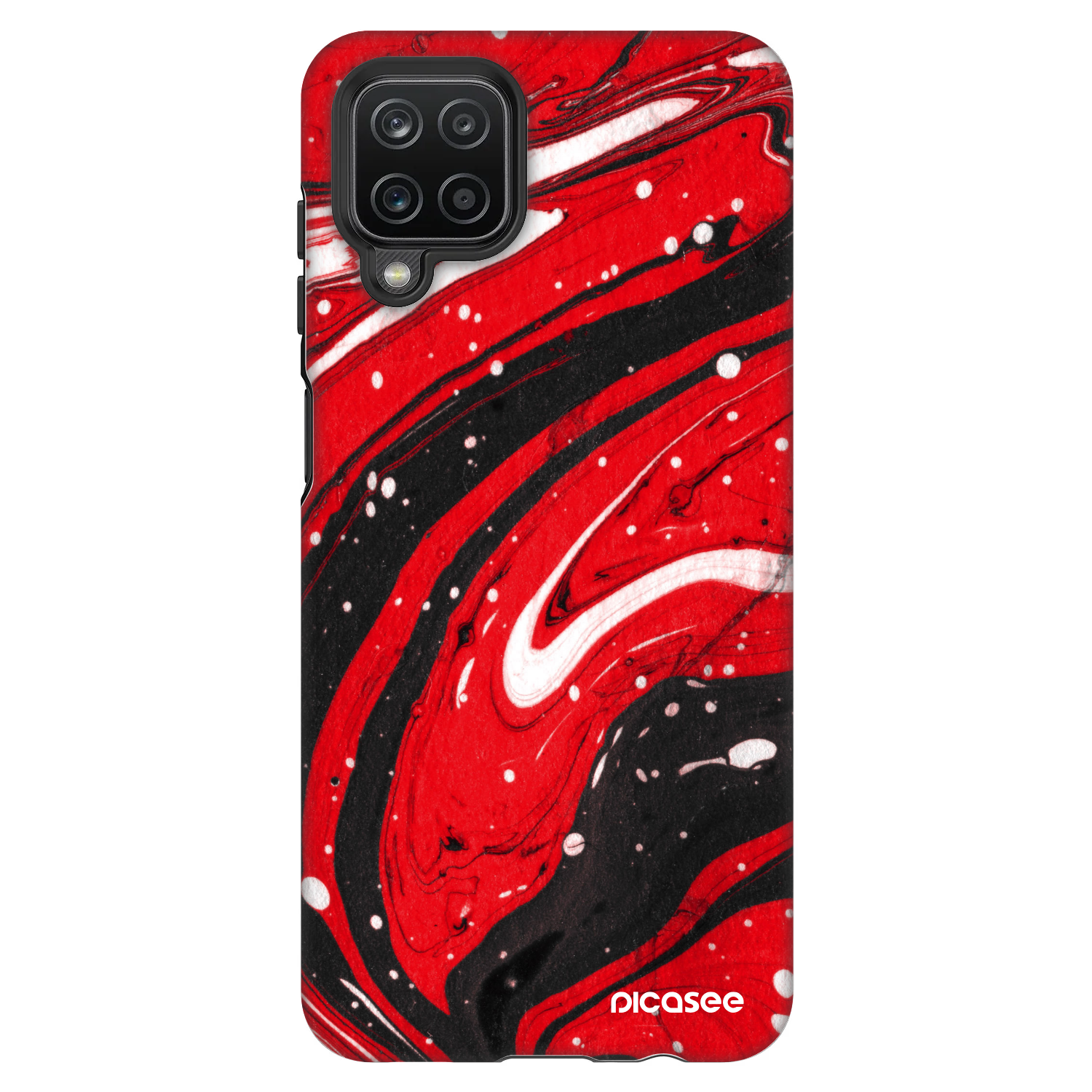Picasee Fashion Case pentru Samsung Galaxy A12 A125F - Red black