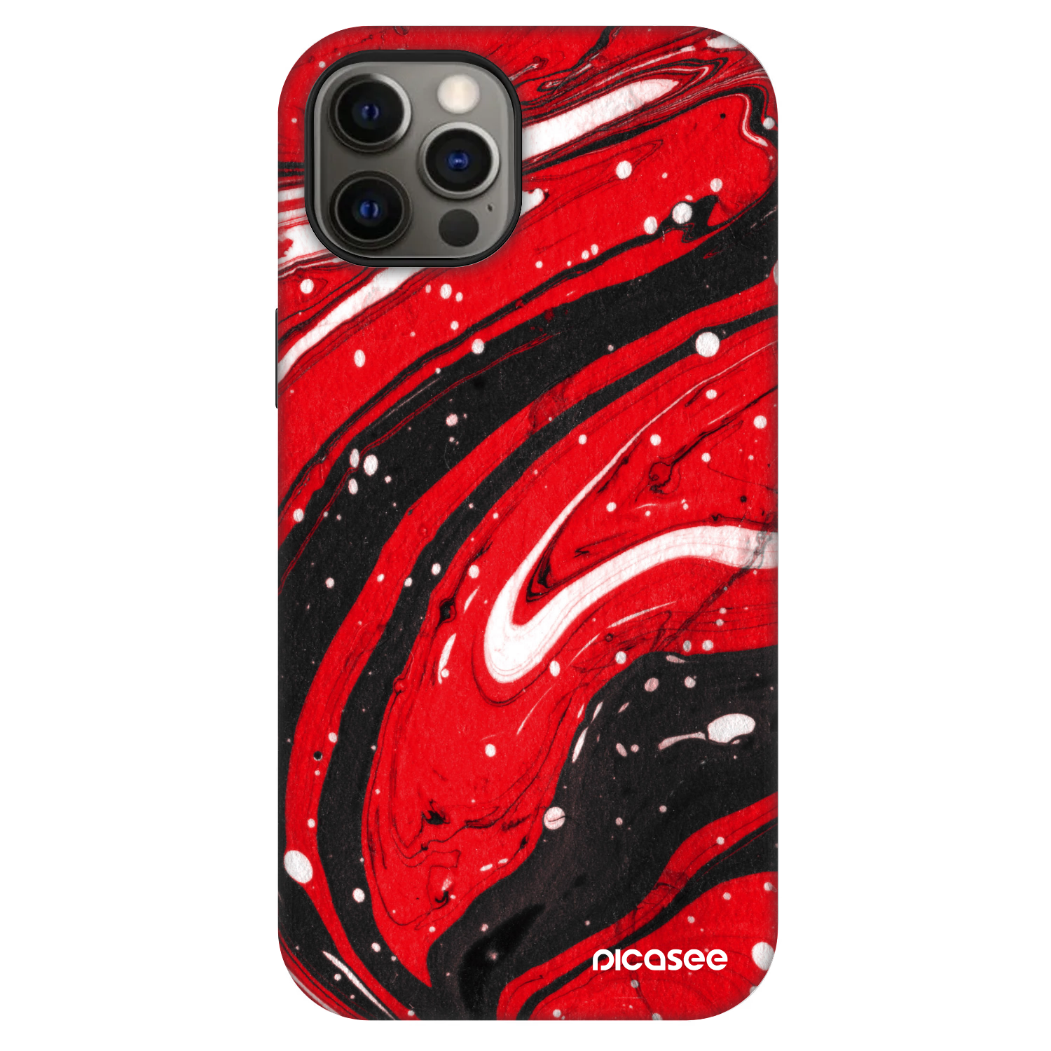Picasee Fashion Case MagSafe pentru Apple iPhone 12 Pro - Red black