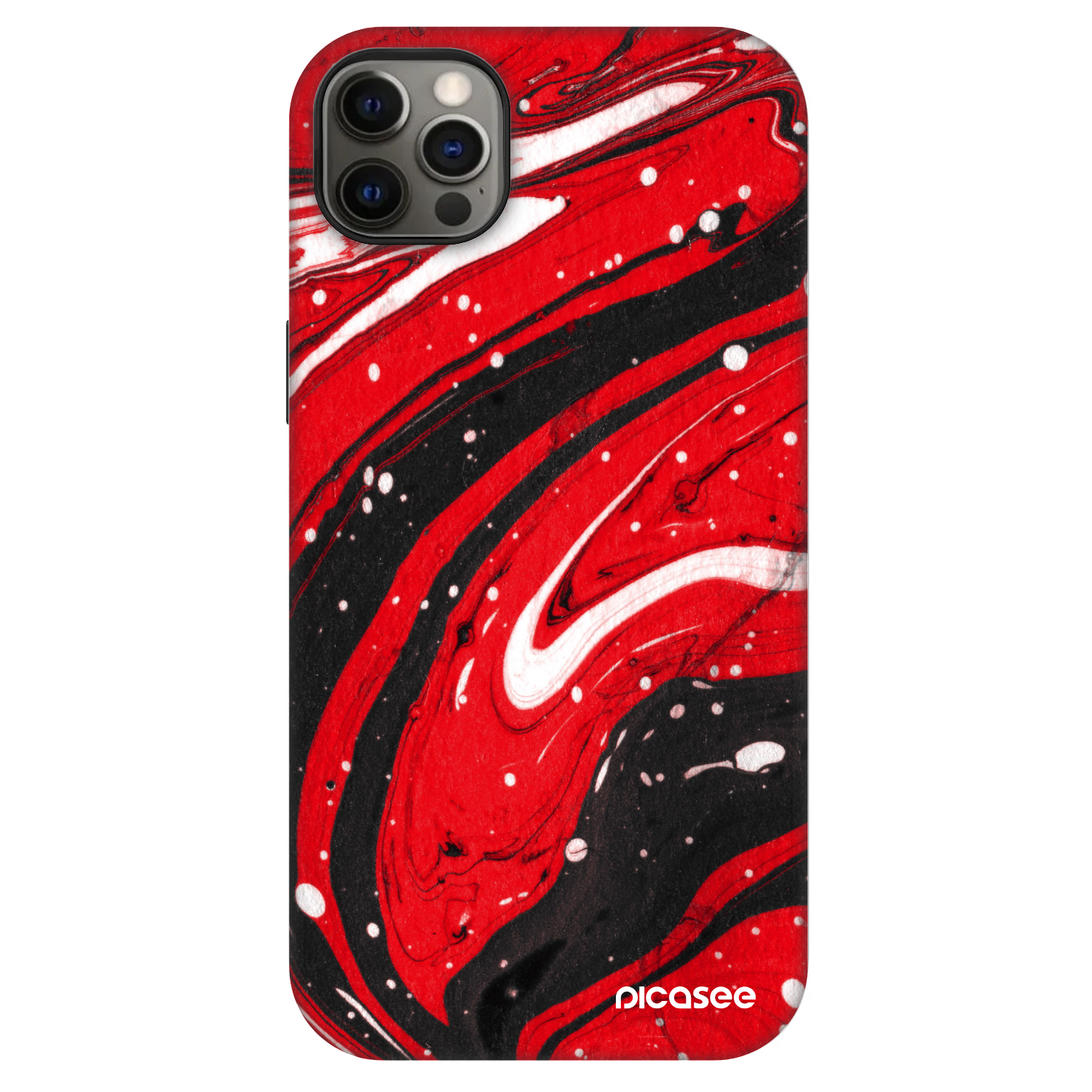 Picasee Fashion Case MagSafe pentru Apple iPhone 12 Pro Max - Red black