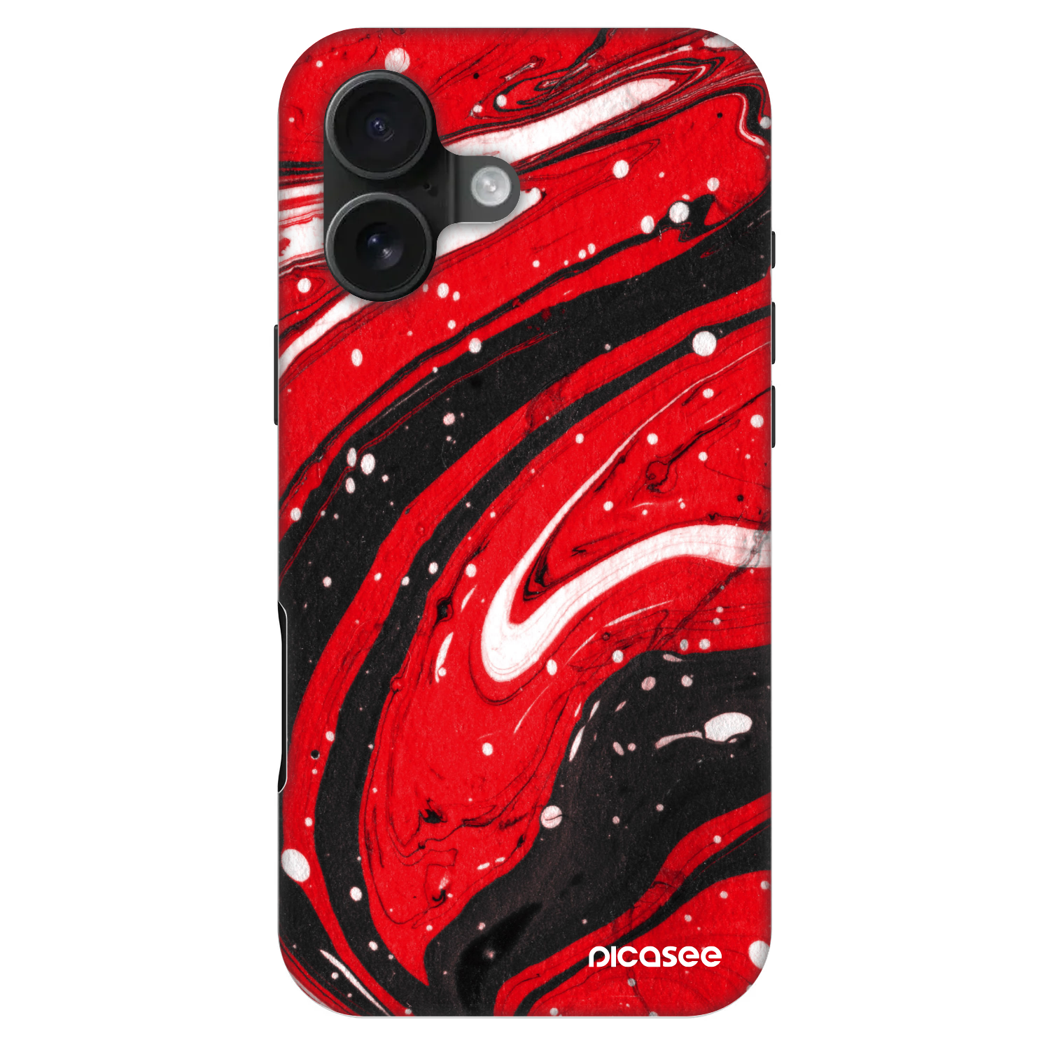 Picasee Fashion Case MagSafe pentru Apple iPhone 16 - Red black