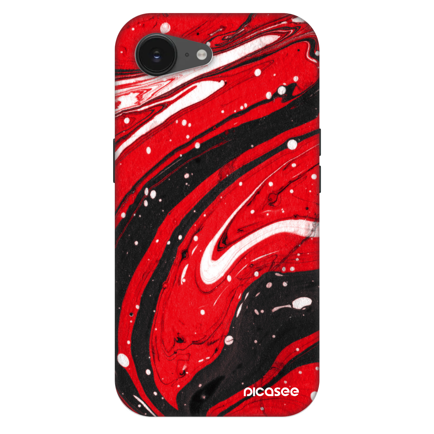 Picasee Fashion Case MagSafe pentru Apple iPhone 16e - Red black