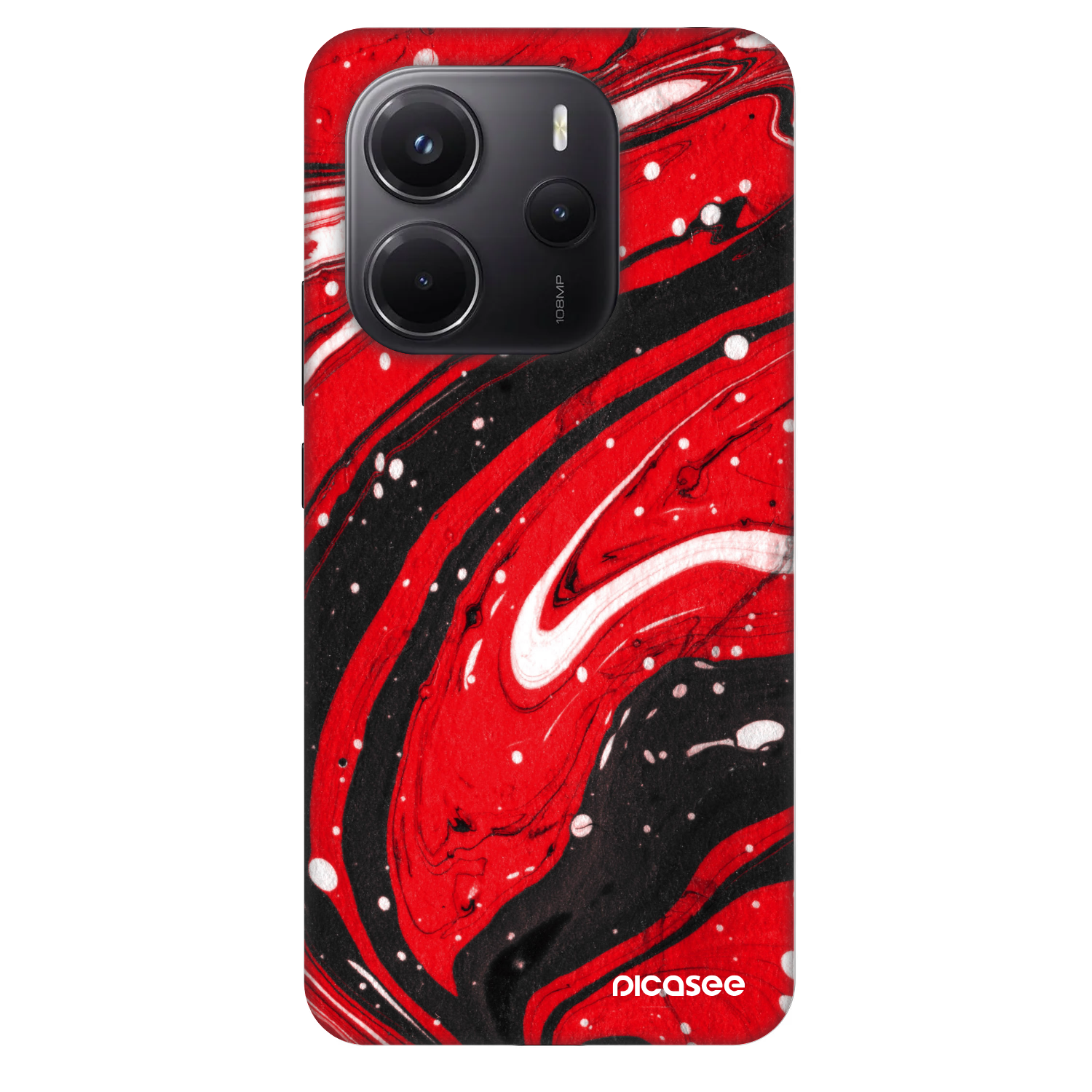Picasee Fashion Case pentru Xiaomi Redmi Note 14 4G - Red black