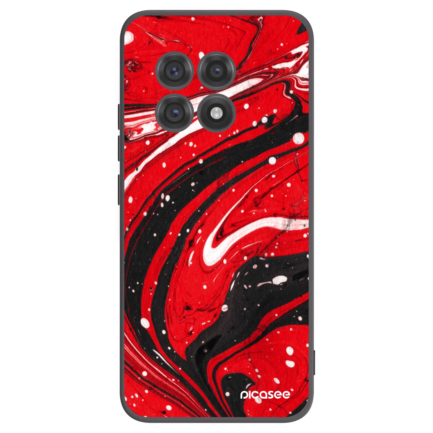 Picasee husă neagră din silicon pentru OnePlus 13R 5G - Red black