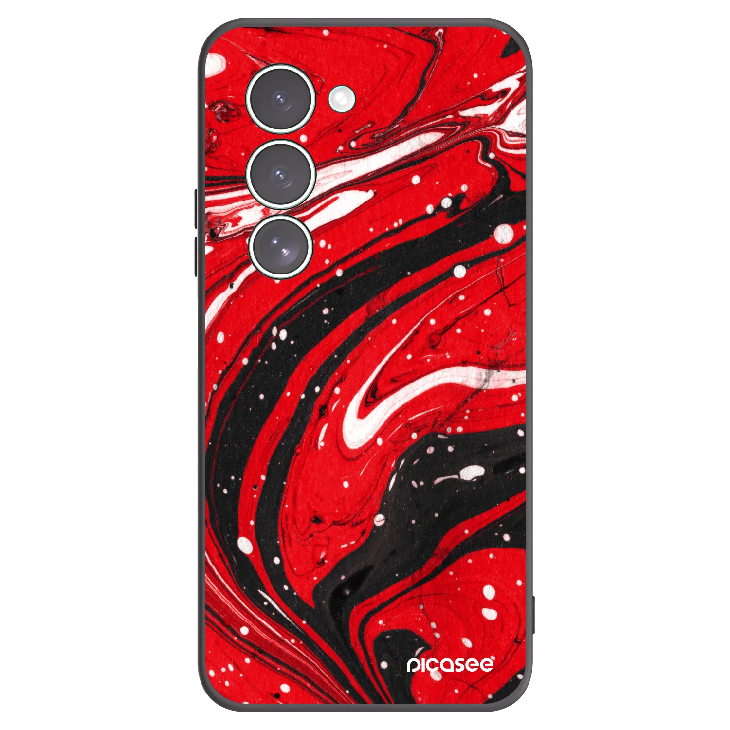 Picasee husă neagră din silicon pentru Xiaomi Redmi 15 5G - Red black