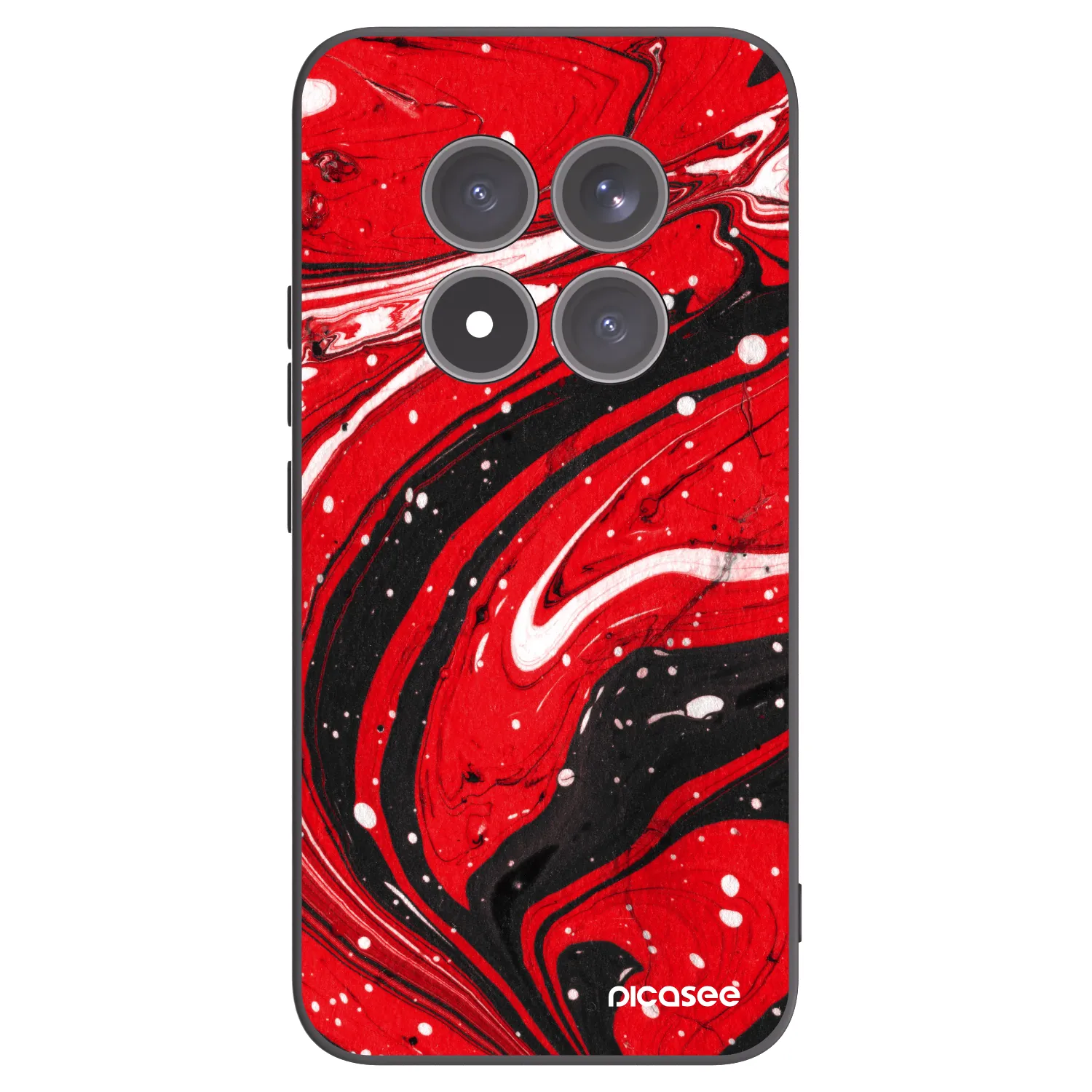 Picasee husă neagră din silicon pentru Xiaomi Redmi Note 15 Pro+ - Red black