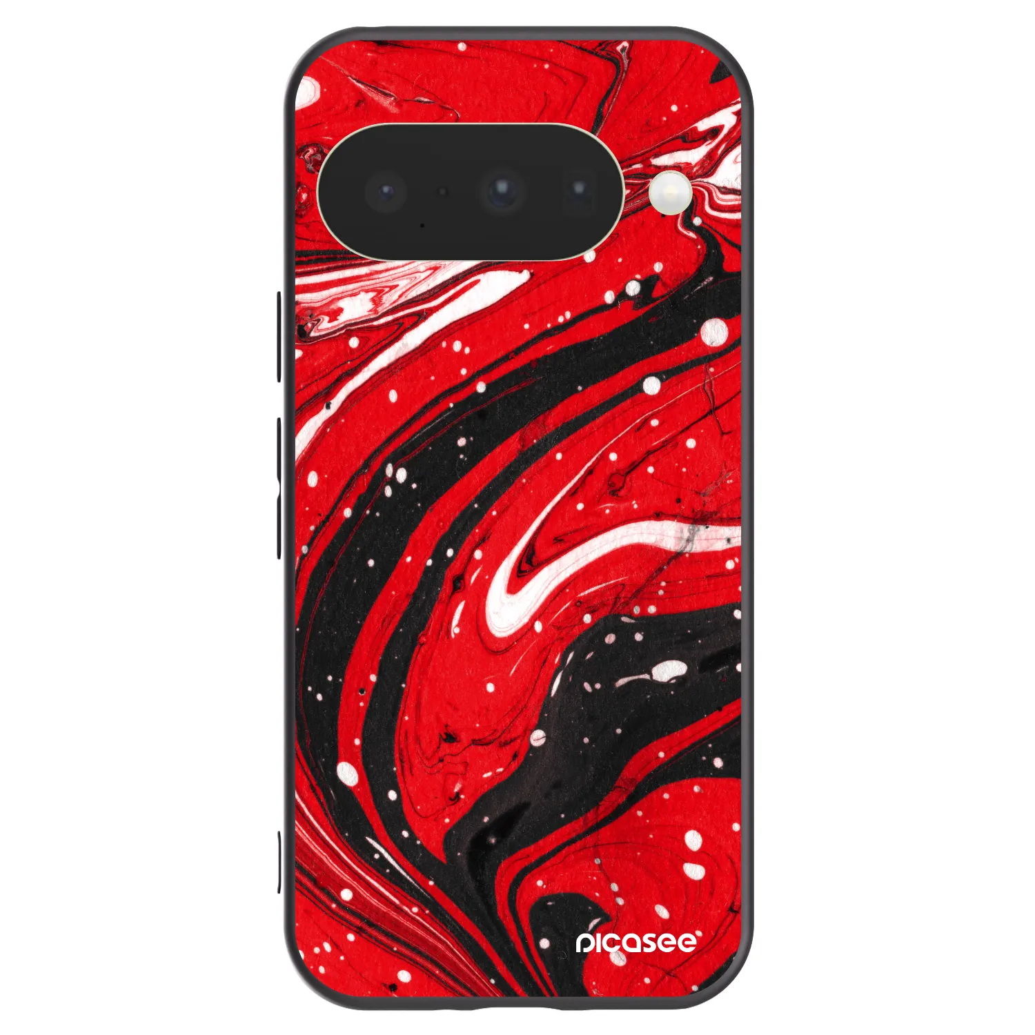 Picasee husă neagră din silicon pentru Google Pixel 10 - Red black