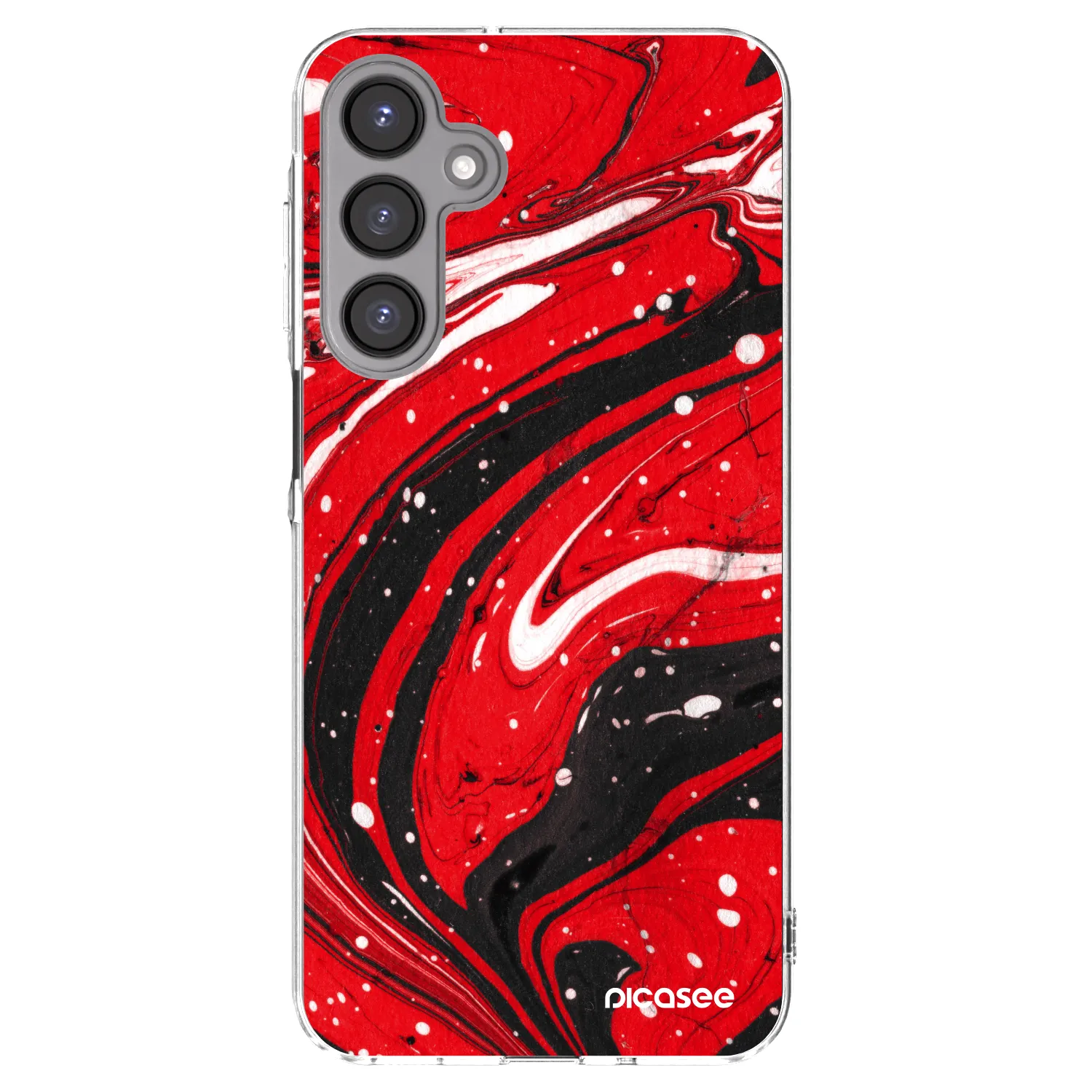 Picasee husă transparentă din silicon pentru Samsung Galaxy A16 4G - Red black