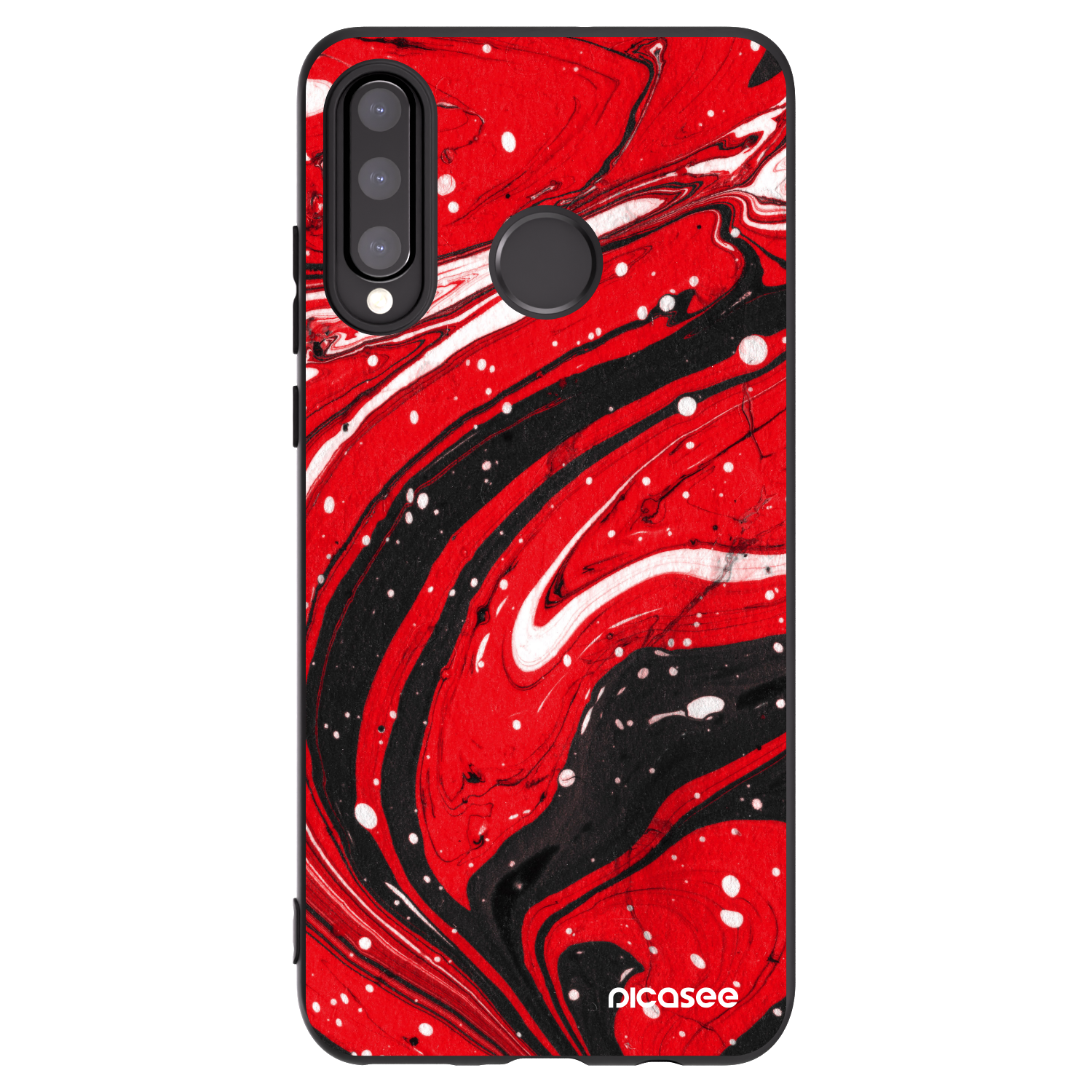 Picasee husă neagră din silicon pentru Huawei P30 Lite - Red black