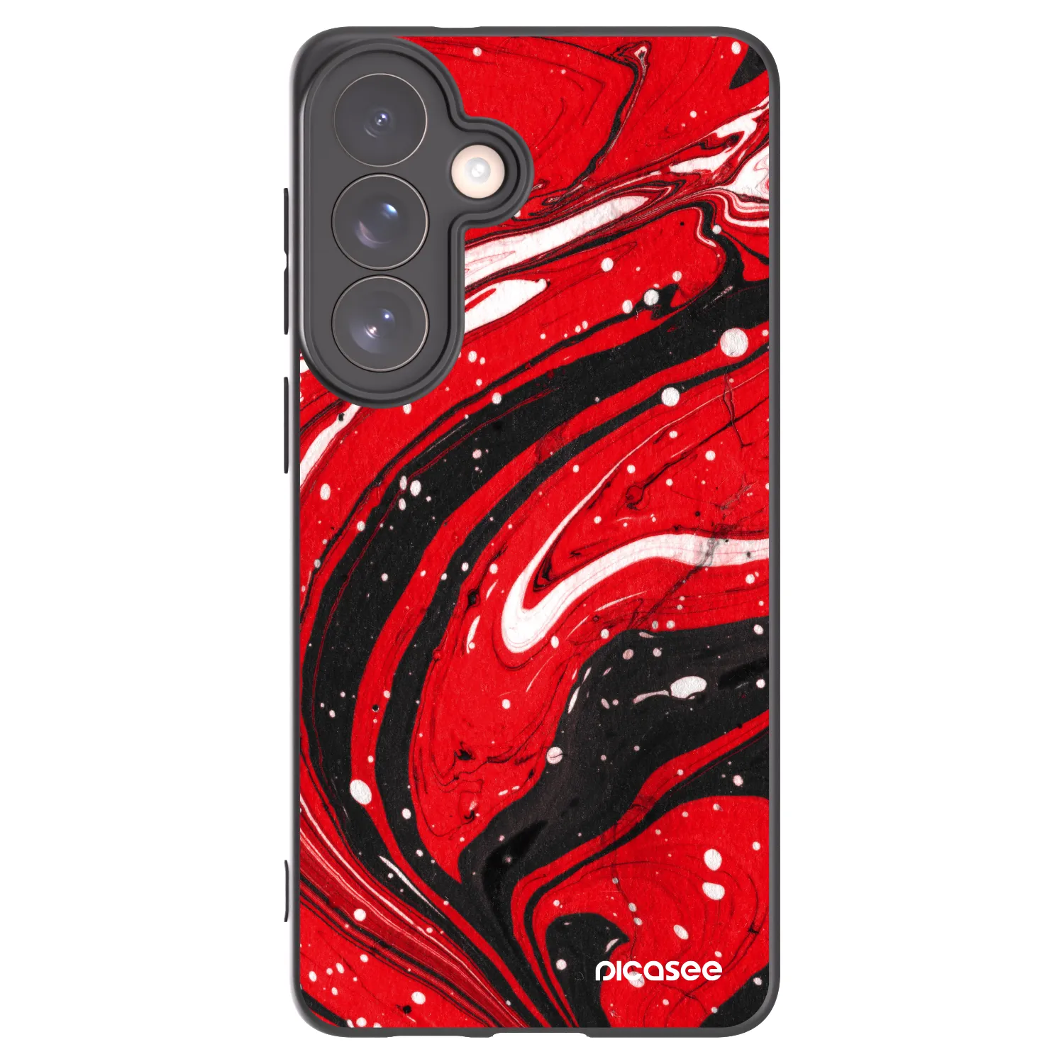 Picasee husă neagră din silicon pentru Samsung Galaxy S26+ - Red black