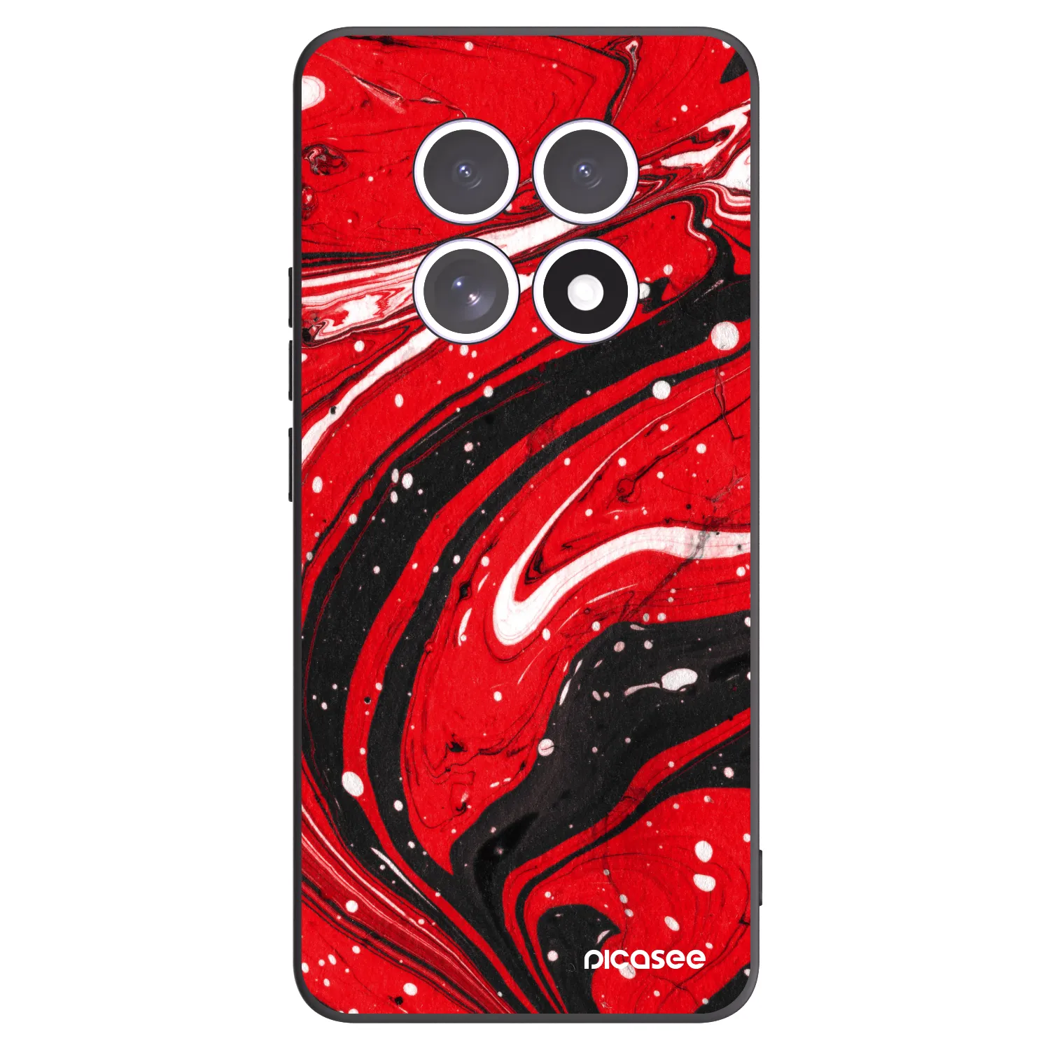 Picasee husă neagră din silicon pentru Xiaomi Redmi Note 15 5G - Red black
