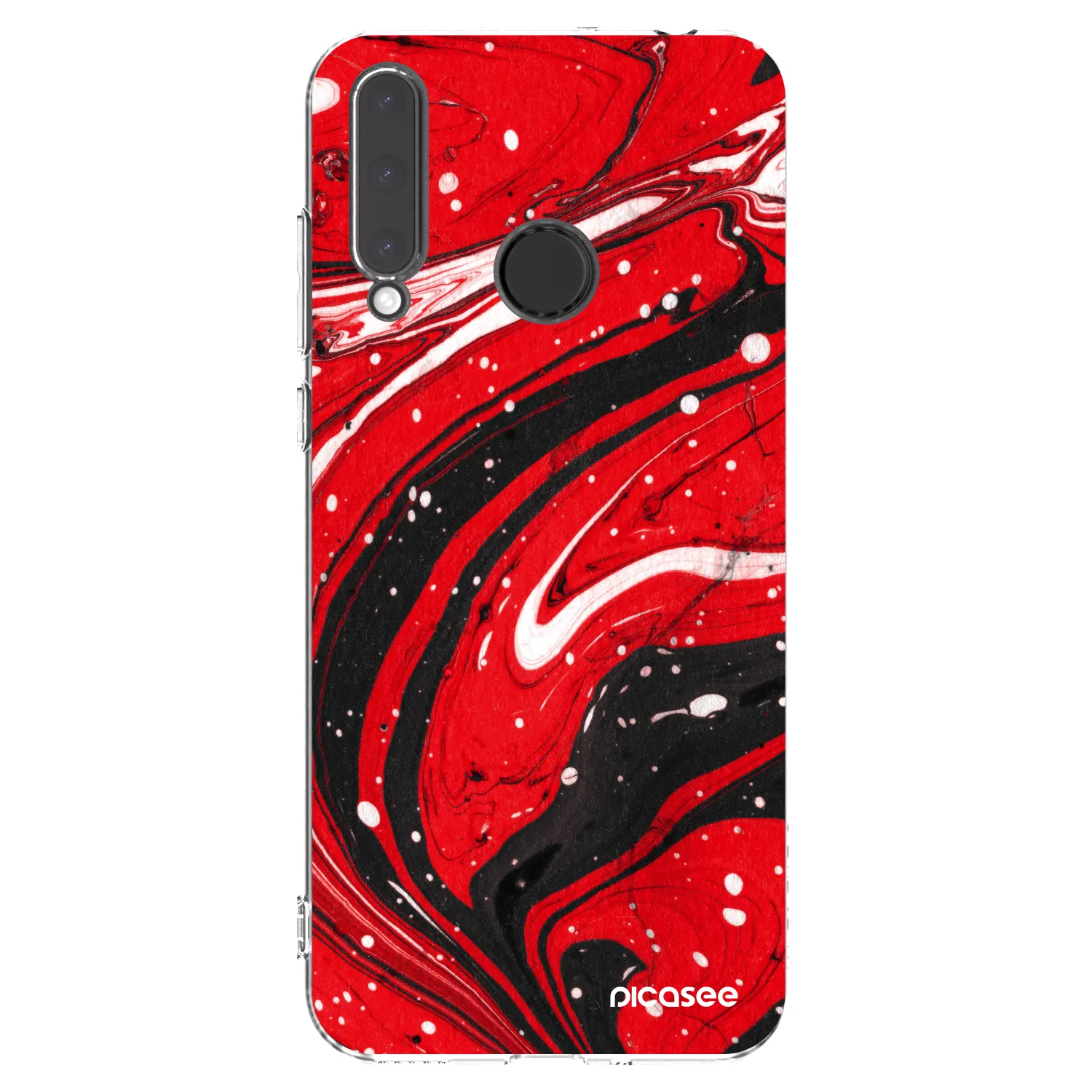 Picasee husă transparentă din silicon pentru Honor 20 Lite - Red black