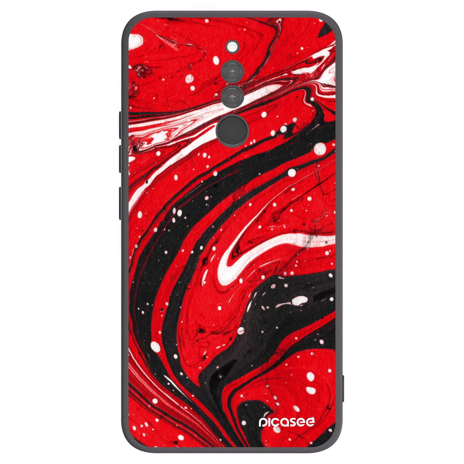 Picasee husă neagră din silicon pentru Xiaomi Redmi 8 - Red black