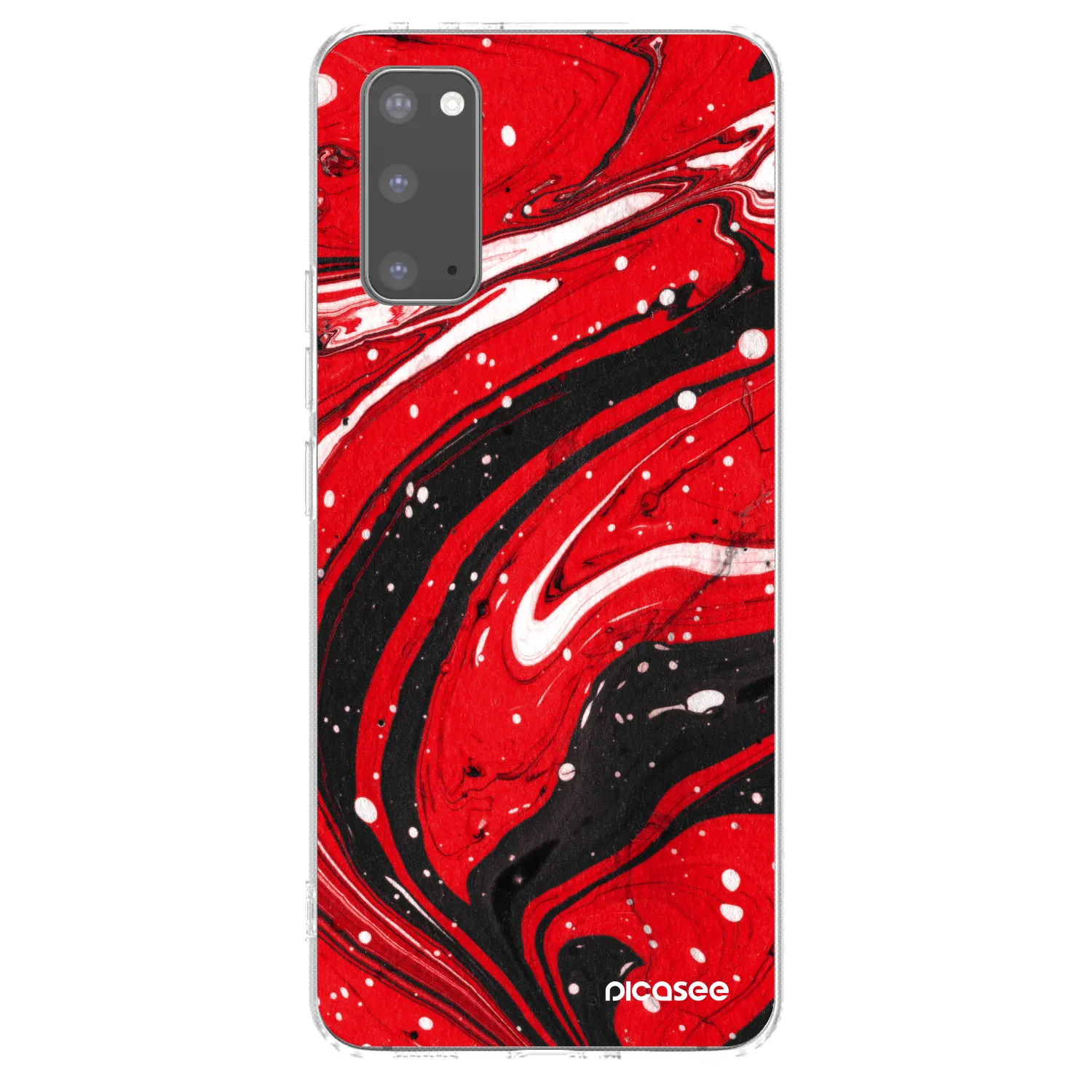 Picasee husă transparentă din silicon pentru Samsung Galaxy S20 G980F - Red black