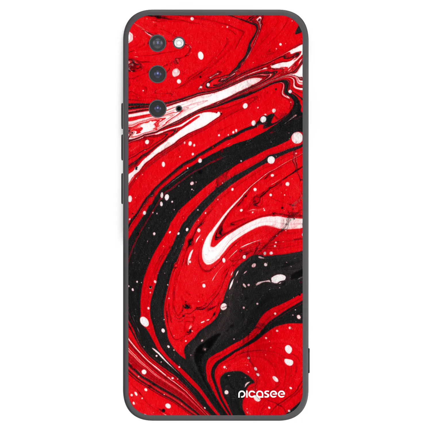 Picasee husă neagră din silicon pentru Samsung Galaxy S20 G980F - Red black