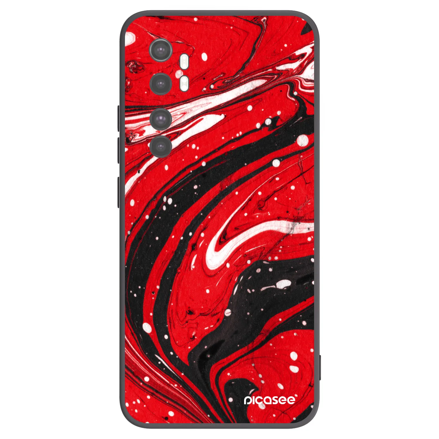 Picasee husă neagră din silicon pentru Xiaomi Mi Note 10 Lite - Red black