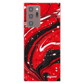 Picasee husă transparentă din silicon pentru Samsung Galaxy Note 20 Ultra - Red black