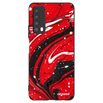 Picasee husă neagră din silicon pentru Huawei P Smart 2021 - Red black