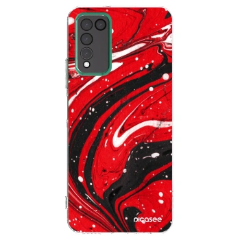Picasee husă transparentă din silicon pentru Honor 10X Lite - Red black
