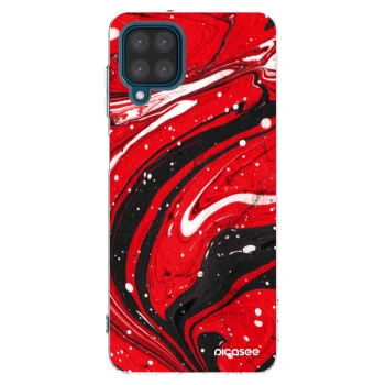 Picasee husă transparentă din silicon pentru Samsung Galaxy A12 A125F - Red black