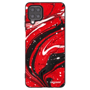Picasee husă neagră din silicon pentru Samsung Galaxy A12 A125F - Red black