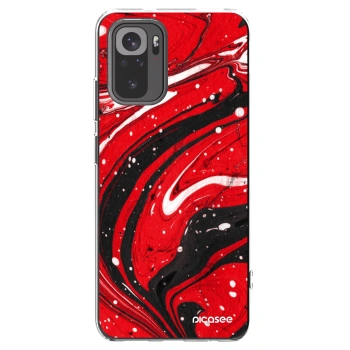 Picasee husă transparentă din silicon pentru Xiaomi Redmi Note 10 - Red black