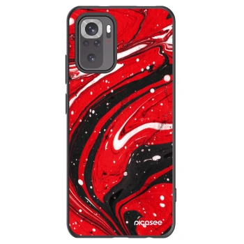 Picasee husă neagră din silicon pentru Xiaomi Redmi Note 10 - Red black