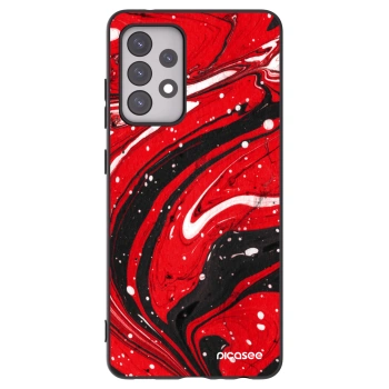 Picasee husă neagră din silicon pentru Samsung Galaxy A52 5G A525F - Red black