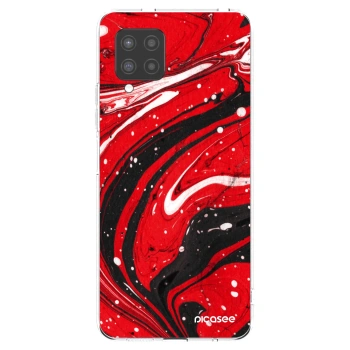 Picasee husă transparentă din silicon pentru Samsung Galaxy A42 A426B - Red black