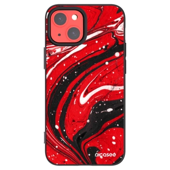 Picasee husă neagră din silicon pentru Apple iPhone 13 mini - Red black