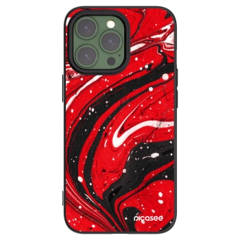 Picasee husă neagră din silicon pentru Apple iPhone 13 Pro - Red black