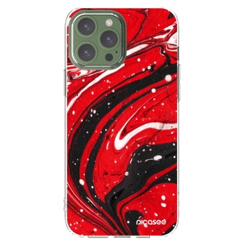Picasee husă transparentă din silicon pentru Apple iPhone 13 Pro Max - Red black