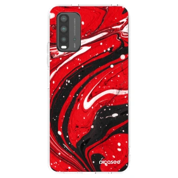 Picasee husă neagră din silicon pentru Xiaomi Redmi 9T - Red black
