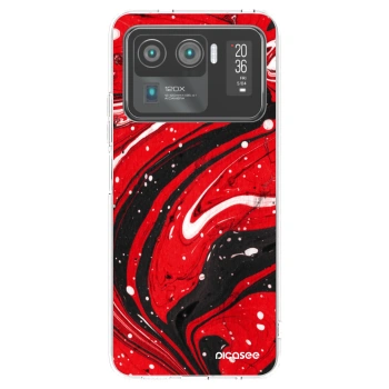 Picasee husă transparentă din silicon pentru Xiaomi Mi 11 Ultra - Red black