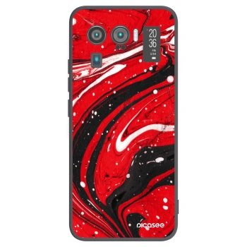 Picasee husă neagră din silicon pentru Xiaomi Mi 11 Ultra - Red black